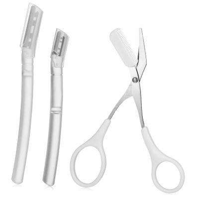 SKISUNO 1set Eyebrow Shaping Kit Eyebrow Trimmer Scissor for Precise Grooming Lightweight Portable Beauty Tool for Safe
