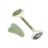 BEBEMOKO 2pcs Natural Jade Massaging Scraper and Roller Facial Relaxation Gua Tool for Neck Face and Skin Care Soothing Massage Board Roller view 1