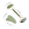 BEBEMOKO 2pcs Natural Jade Massaging Scraper and Roller Facial Relaxation Gua Tool for Neck Face and Skin Care Soothing Massage Board Roller view 2