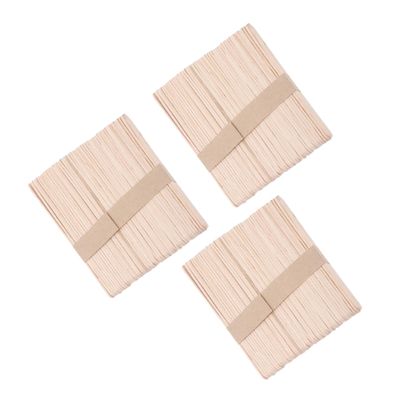 CANIGHT 150pcs Wooden Hair Removal Spatulas Body Waxing Sticks for Hair Removal Applicators for Depilatory Waxes