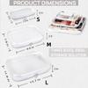 3PCS Clear Hard Plastic Zipper Case, Double Zippers Hard Pouch, Portable Travel Organizer Bin Clear Makeup Bag for Toy Storage, Snack Bag, Cosmetics, Pencil Case, Diaper Bag, Toiletry Bag (2M+1S) view 2
