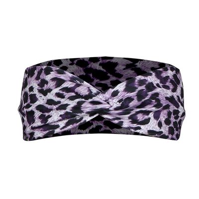 1 Pcs Purple Fashion Women Leopard Print Cross Elastic Headband Gym Hairband Hair Women's Fashion Headbands,Purple Cheetah Print Headband,Hair Accessories