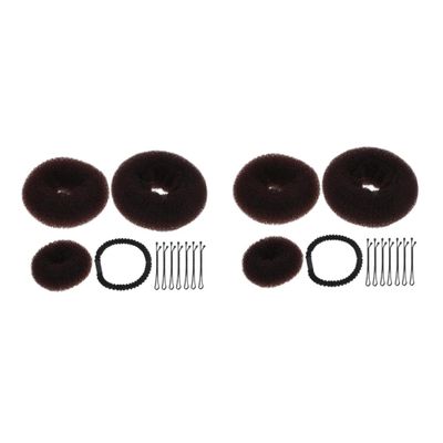 SKISUNO 2pcs Hot Hair Bun Ring Styler Maker Hairpin Clip Hair Band Easy Bun Making Use