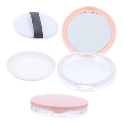 ADOCARN 2pcs Portable Loose Powder Case with Puff Makeup Powder Box for Easy Storage and Travel Lightweight Design for Daily Cosmetic Needs for Makeup Bags
