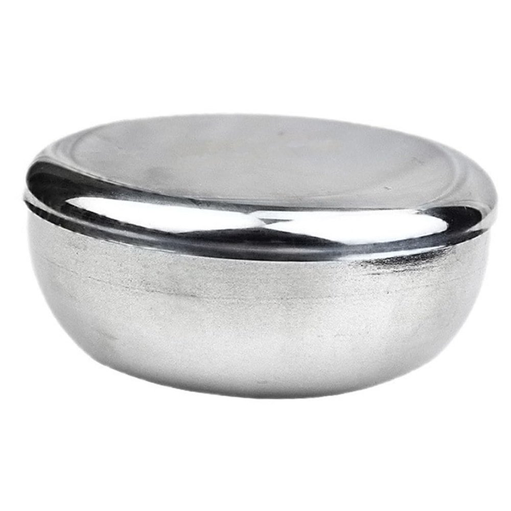 MUSISALY Men's Razor Brush and Shaving Bowl Stainless Steel Shaving Bowl Lid Accessory