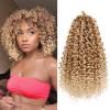 Silke 6packs 14 inch Curly Crochet Hair Water Wave Gogo Curl Ocean Wave Crochet Braids Omber Hair Extensions For Women (T27/613, 14) view 1