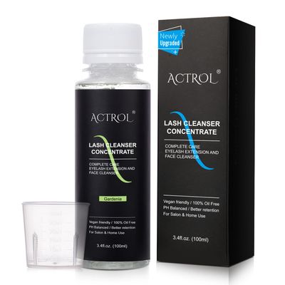 ACTROL Eyelash Cleanser Concentrate Professional Lash Shampoo Foaming Cleanser DIY Paraben & Sulfate Free Non-lrritating Wash for Extensions Lashes with Salon Home Gardenia