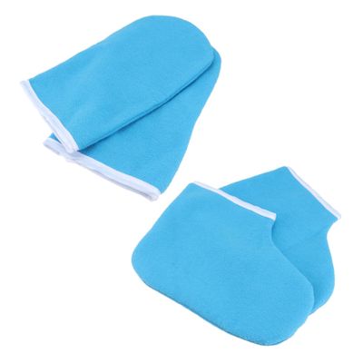 NULYLU Paraffin Wax Therapy Kit Moisturizing Foot and Hand Covers Set for Spa Home Use Includes Each of Gloves and Foot Covers Easy to Use and Keep Warm