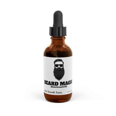 Beard Magic - Beard Growth Oil - Premium Hair Growth Tonic for Fuller, Thicker Beards Natural Ingredients 2oz Bottle
