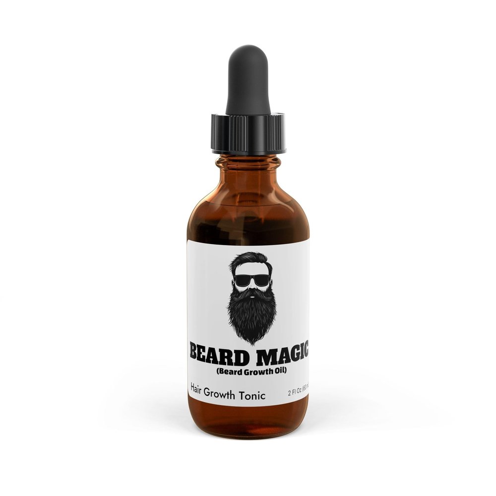 Beard Magic - Beard Growth Oil - Premium Hair Growth Tonic for Fuller, Thicker Beards  Natural Ingredients  2oz Bottle