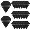 20 Pcs Triangle Makeup Puffs, Dual-Side Soft Powder Puff for Loose & Setting Powder, Reusable Face Makeup Sponges, Professional Blending and Baking, Black view 1