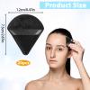 20 Pcs Triangle Makeup Puffs, Dual-Side Soft Powder Puff for Loose & Setting Powder, Reusable Face Makeup Sponges, Professional Blending and Baking, Black view 2