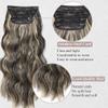 Black Mix Blonde Hair Extensions 4PCS Blonde Highlight Clip in Hair Extensions for Women 20 Inch Long Wavy Curly Hair Extension Highlight Syntheitc Hairpieces view 2