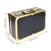 Barber Accessories Case with Code Lock, Professional Barber Supplies Case Hairdresser Tool Box Organizer Traveling Case for Hair Stylist & Pet Groomer, Large Capacity and Partition Storage (Gold) view 4
