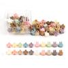 100Pcs Colorful Mini Flower Hair Clips Set, TEBIEKOY Small Hair Clips Mini Hair Claw Clip Bunny Ear Hair Clip Cute Jaw Clips Hair Pins Hair Barrettes Tiny Flower Hair Accessories for Women view 1