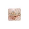 Teyglen Gold Crystal Wedding Crown Tiara Bridal Headband Flower Leaf Headpiece Handmade Gold Leaf Hair Crown Hair Jewelry for Women Festival Party Prom view 1
