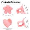 100Pcs Colorful Mini Flower Hair Clips Set, TEBIEKOY Small Hair Clips Mini Heart Hair Claw Clip Cute Jaw Clips Hair Pins Hair Barrettes Tiny Flower Hair Accessories for Women view 2