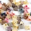 100Pcs Colorful Mini Flower Hair Clips Set, TEBIEKOY Small Hair Clips Mini Heart Hair Claw Clip Cute Jaw Clips Hair Pins Hair Barrettes Tiny Flower Hair Accessories for Women view 4