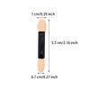 ONLYKXY White & Beige Eyeshadow Makeup Brush Soft Dual Sides Multipurpose Lips Sponge Applicator Stick Tip Mini Portable Travel Oval Cosmetic Tool with Container for Girls Women (2in, Count, 20) view 2