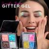 FANDAMEI Face Glitter, Body Glitter for Women, 2PCS 8 Colors Glitter Gel for Face, Hair Glitter for Kids, Fairy Rave Mermaid Makeup view 2