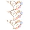 4 Pcs Floral Hair Clip Decorative, Crystal Metal Hair Clips, Cute Rhinestone Hair Clips for Women's Hair Accessories, (A) view 1