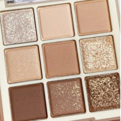 9Color Nude Brown Eyeshadow Palette, Matte Shimmer Glitter Eye Shadow Makeup Palettes, Beige Naked Neutral Gold Eyeshadow Makeup Pallet, Highly Pigmented Long Lasting Blendable Warm Toned Eyeshadow