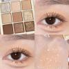 9Color Nude Brown Eyeshadow Palette, Matte Shimmer Glitter Eye Shadow Makeup Palettes, Beige Naked Neutral Gold Eyeshadow Makeup Pallet, Highly Pigmented Long Lasting Blendable Warm Toned Eyeshadow view 3