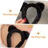 Milisten 2pcs Plush Cat Ear Makeup Headbands for Women Creative Hair Wraps for Face Washing and Spa Cute Cartoon Design for Daily Use and Hair Fixing view 2