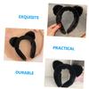 Milisten 2pcs Plush Cat Ear Makeup Headbands for Women Creative Hair Wraps for Face Washing and Spa Cute Cartoon Design for Daily Use and Hair Fixing view 4