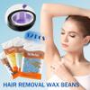 12PCS Hard Wax Beads for Hair Removal,Flawless Waxing Beans for Face,Body,Underarm,Chest,Eyebrow,Legs,Brazilian Bikini,At Home Hard Wax Kit with12 Applicator Sticks view 2