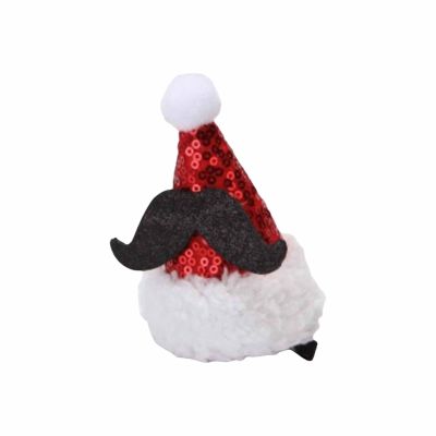 Christmas Hat Hairclips, Red Sequins Small Hats Headwear Hair Clips, Antler Hair Barrettes Snowflake Hairpin for Women Hair Accessories, (D)