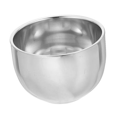 ASAKKURA Stainless Steel Shaving Bowl for Men Professional Double-layer Design Convenient Grooming Accessory for Home and Travel for Fathers and Friends