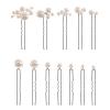 12 Pieces Bridal Hair Accessories Pearl Wedding Hair Pins Handmade Bridal Hair Pins for Wedding Brides Women Girls view 1