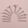 12 Pieces Bridal Hair Accessories Pearl Wedding Hair Pins Handmade Bridal Hair Pins for Wedding Brides Women Girls view 2