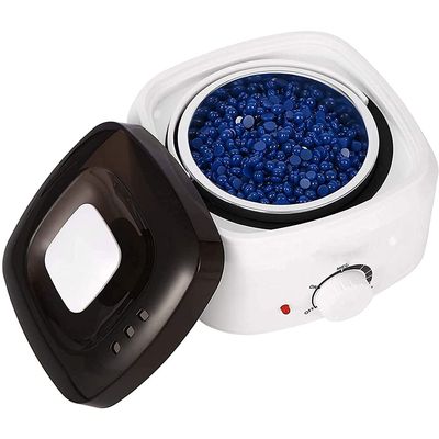 Wax Warmer,Waxing Kit for Women Men, 500 Ml Wax Warmer Hair Removal, Wax Warmer Hair Removal Hard Wax Kit, for Body Wax-Face, Eyebrow, Bikini,Suitable for Underarms, Bikini Area, Legs, Arms(White)