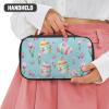 Glorowreny Tulips Large Makeup Capacity Cosmetic Storage Skin Care Organizer Easter Eggs Cosmetic Bags for Daily Use 3 Piece Womens Zippered Beauty Bags Light Blue view 4