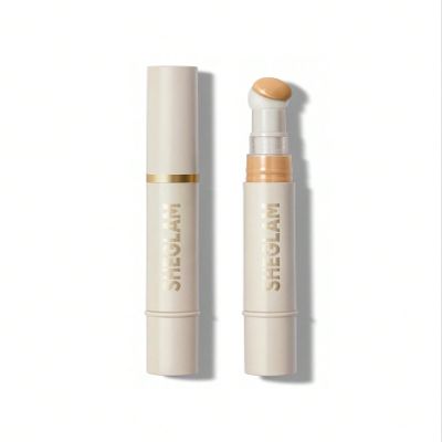 SHEGLAM Complexion Boost Concealer Sponge-Head Applicator Matte Liquid Concealer Long Lasting Brightening Color Corrector Weightless All-Day Long Lasting Hydrating Concealer-Nude