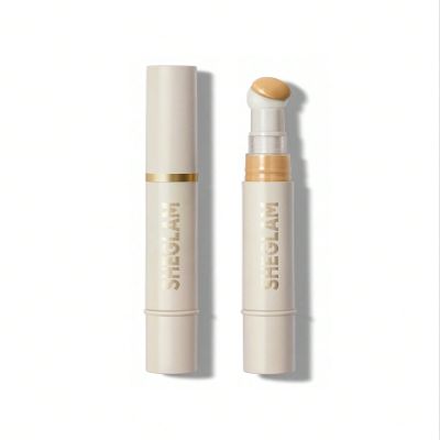 SHEGLAM Complexion Boost Concealer Sponge-Head Applicator Matte Liquid Concealer Long Lasting Brightening Color Corrector Weightless All-Day Long Lasting Hydrating Concealer-Shell