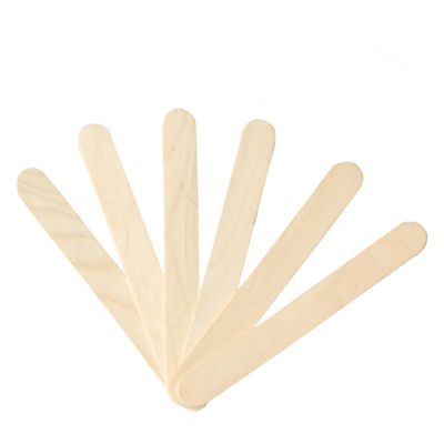 Ipetboom 100pcs Wooden Waxing Spatulas Non-irritant Sticks for Brow Waxing Wax Applicator