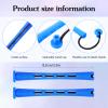 20 Pcs Perm Rods For Short Hair Small Plastic Hair Perming Rods And Rollers Curling Roller Perm Rod Medium For Long Hairs (Blue, 0.35 Inches) view 2
