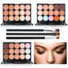 15 Color Contour Palette,Waterproof Long Lasting Facial Correcting Concealer Palettes,Cream Foundation Makeup Palettes with Brushes,Color Correcting Palettes for Women (3 Pack) view 1