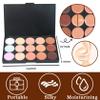 15 Color Contour Palette,Waterproof Long Lasting Facial Correcting Concealer Palettes,Cream Foundation Makeup Palettes with Brushes,Color Correcting Palettes for Women (3 Pack) view 3