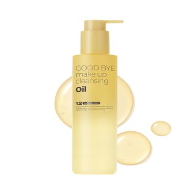 bom COSMETICS Good Bye Makeup Cleansing Oil 6.76 fl oz. Pore Care and Daily Exfoliation with Residue-Free Oil Cleanser, Watery Lightweight Texture for Face Wash and Makeup Removal, for Sensitive Skin
