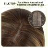 RSY 16 Inch Ash Brown Human Hair Wigs for Women, Straight Wig with Bangs,Wear Natural Realism,Real human hair view 4