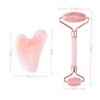 BEBEMOKO Rose Quartz Roller Massager Facial Massage Tool Natural Skin Care Massager No Squeaky Dual Sides Lightweight Travel-Friendly view 2