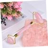 BEBEMOKO Rose Quartz Roller Massager Facial Massage Tool Natural Skin Care Massager No Squeaky Dual Sides Lightweight Travel-Friendly view 3