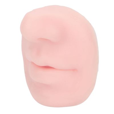Aramox Silicone Piercing Model, Flexible Soft Imitation Nose and Lip Stud Practice, Reusable Nose Model for Piercing Teaching (Light Beige)