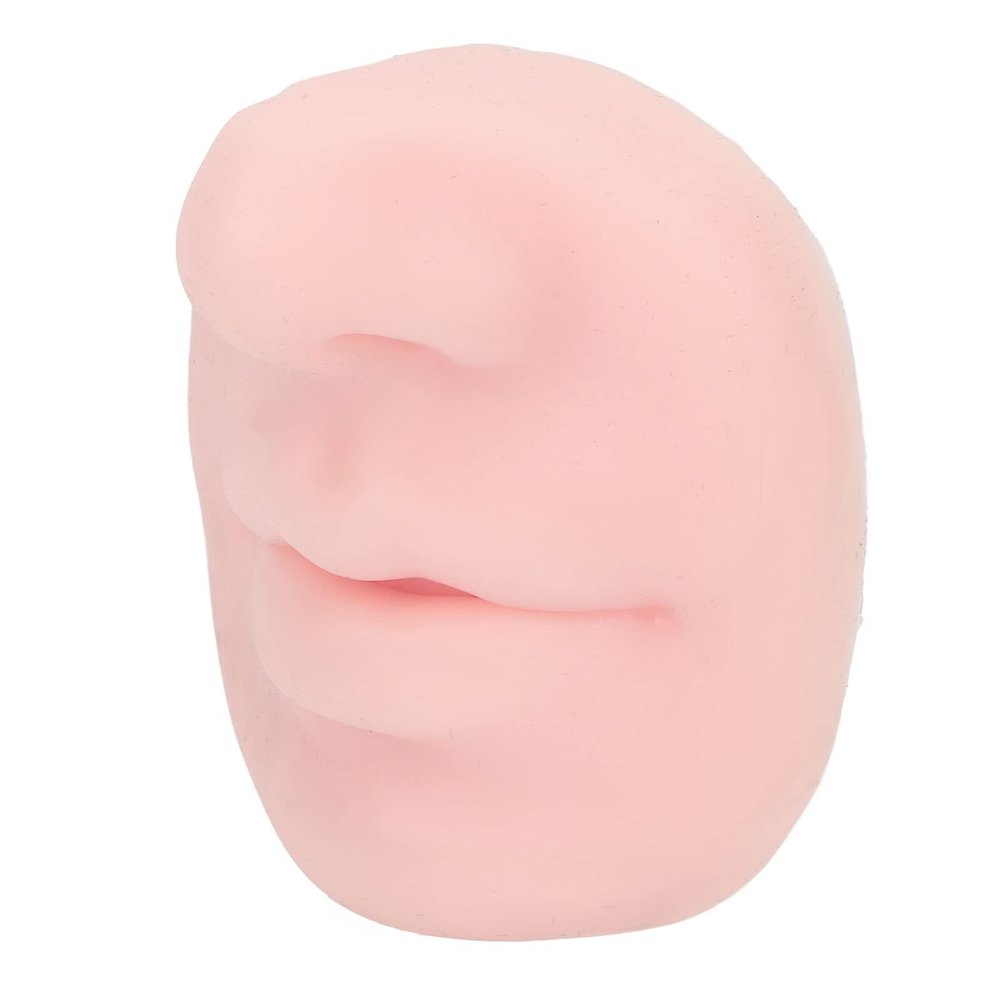 Aramox Silicone Piercing Model, Flexible Soft Imitation Nose and Lip Stud Practice, Reusable Nose Model for Piercing Teaching (Light Beige)