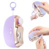 3-in-1 Electric Nail Clippers, Upgrade Electric Nail Clippers for Adults, Automatic Electric Polishing Nail Clipper with Collector, Excellent Electric Nail Trimmer Gift for Your Loves(Romant-Purple) view 1