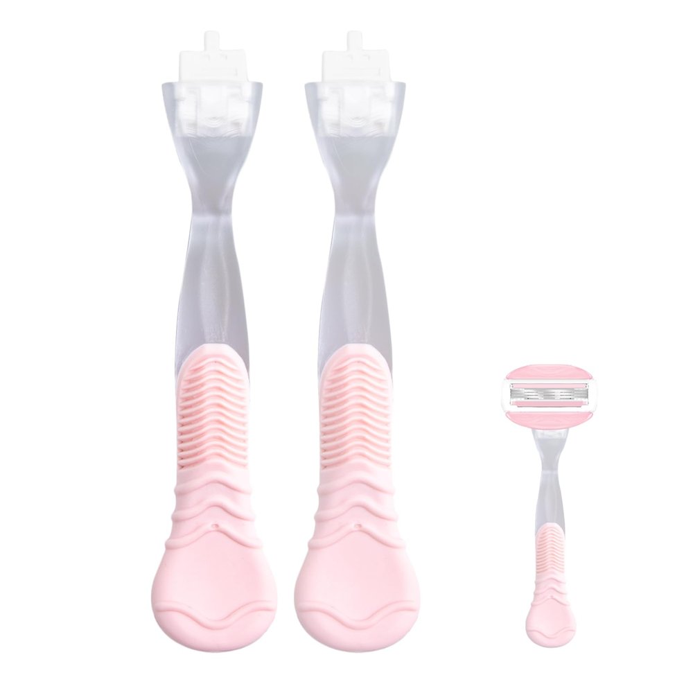 TEITEAI 2 Pack Replacement Razor Handle Compatible with Venus only, Pink